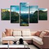 Green Mountain Lakes Beautiful 1 - Nature 5 Panel Canvas Art Wall Decor