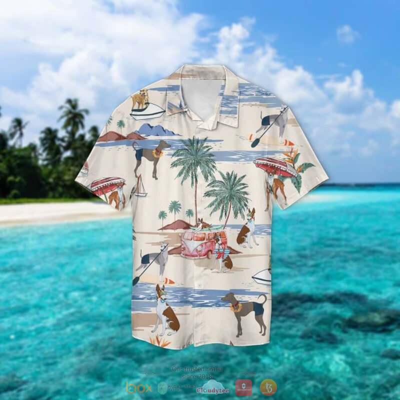 Greyhound Summer Beach Hawaiian Shirt Greyhound Summer Beach Hawaiian Shirt