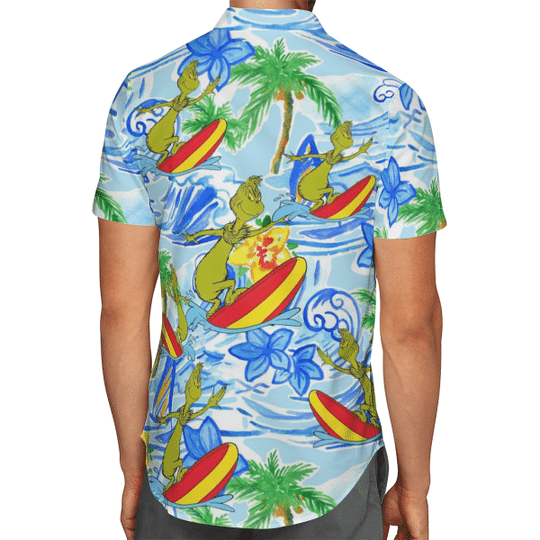 Grinch Surfing Hawaiian Shirt Grinch Surfing Hawaiian Shirt