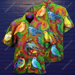 Groovy Birdy Colorful All Over Printed Hawaiian Shirt