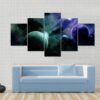 Group Of Planets Around Star - Space 5 Panel Canvas Art Wall Decor