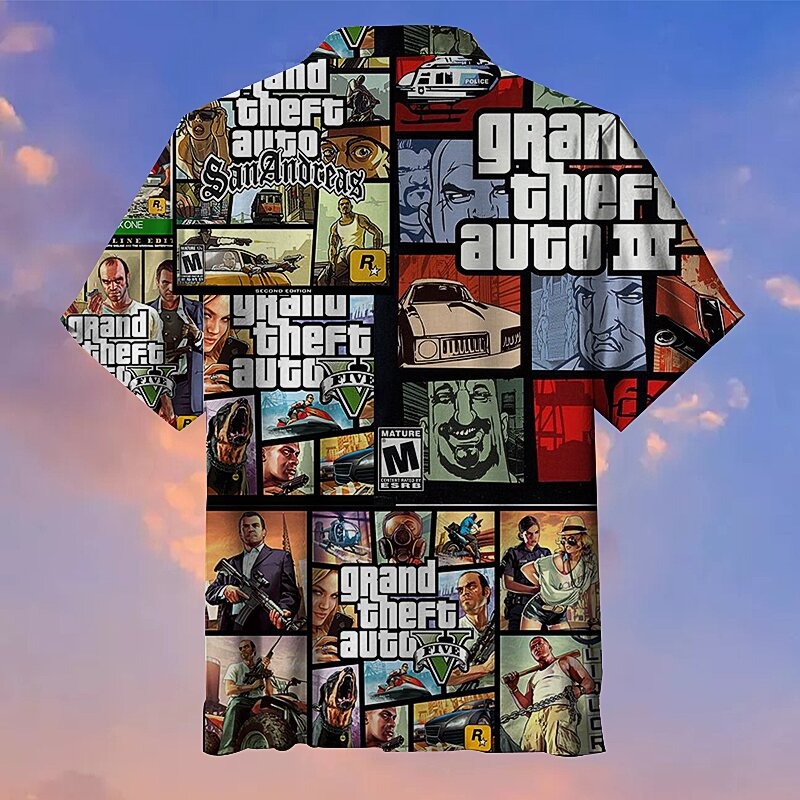 Gta For Gamer Hawaiian Shirt Gta For Gamer Hawaiian Shirt