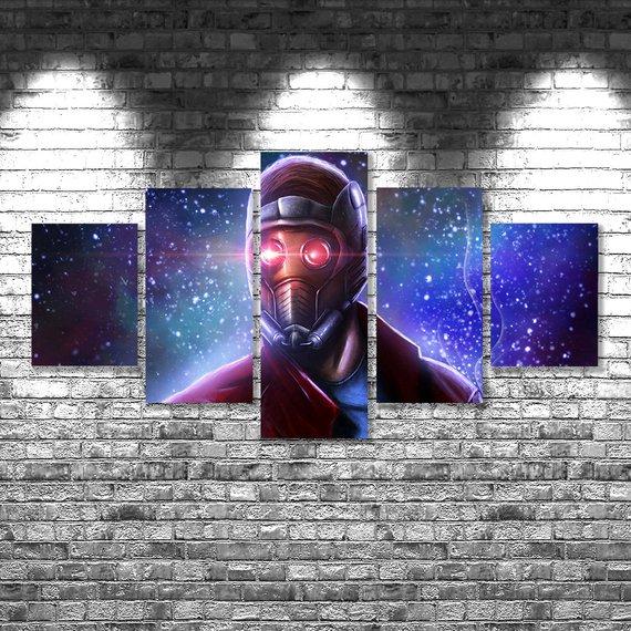 Guardians Of The Galaxy 01 - Movie 5 Panel Canvas Art Wall Decor Guardians Of The Galaxy 01 - Movie 5 Panel Canvas Art Wall Decor