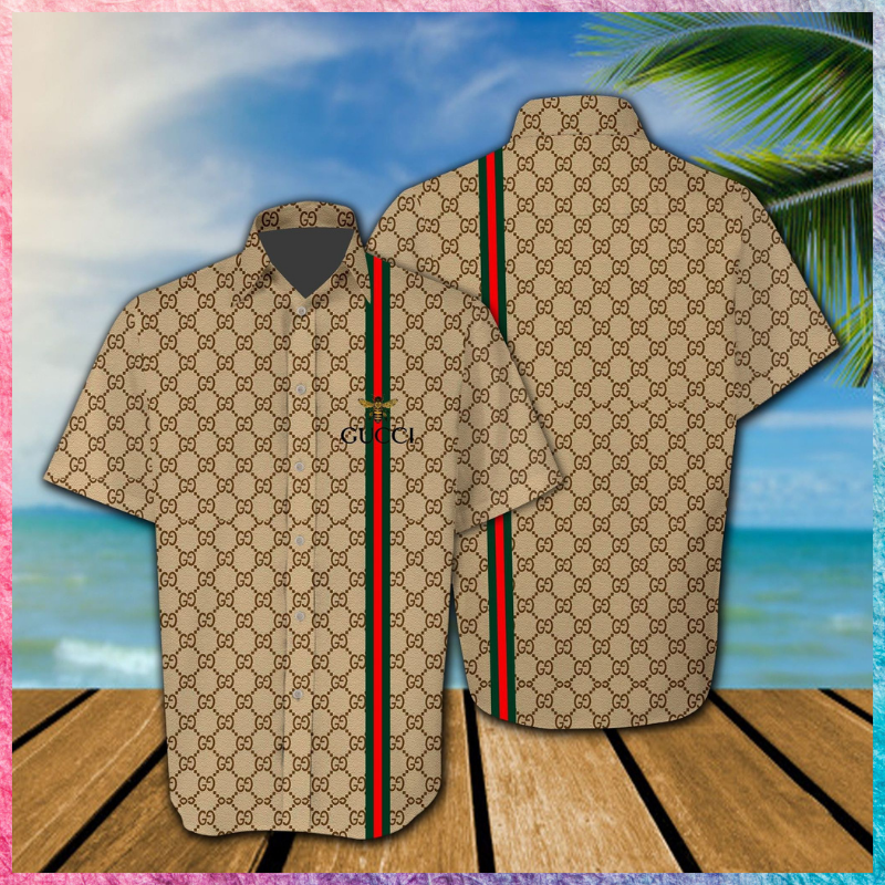 Gucci 3D All Over Printed Hawaiian Shirt Gucci 3D All Over Printed Hawaiian Shirt