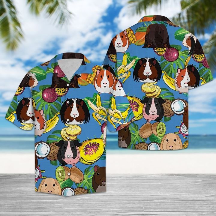 Guinea Pig Love Fruit Hawaiian Shirt Summer Button Up Guinea Pig Love Fruit Hawaiian Shirt Summer Button Up