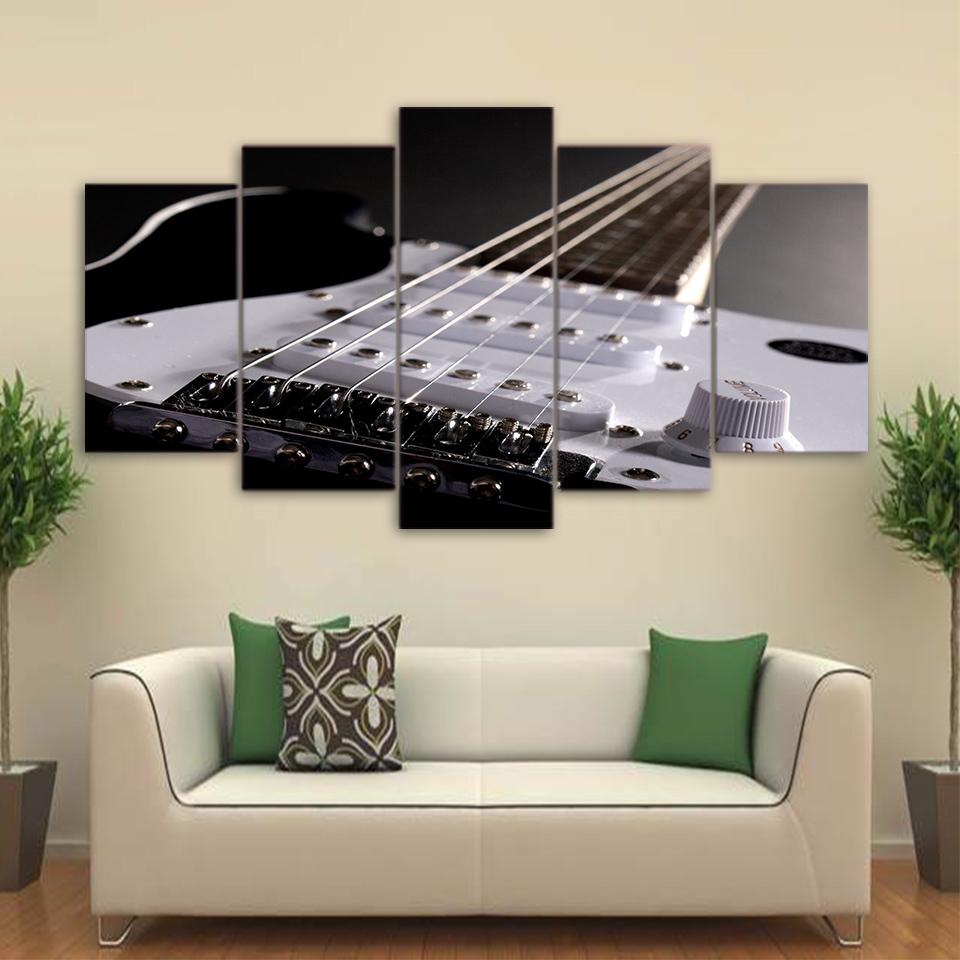 Guitar 8 - Music 5 Panel Canvas Art Wall Decor Guitar 8 - Music 5 Panel Canvas Art Wall Decor