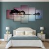 Guitar Island - Nature 5 Panel Canvas Art Wall Decor