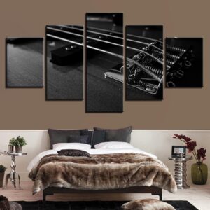 Guitar Musical Instruments - Music 5 Panel Canvas Art Wall Decor