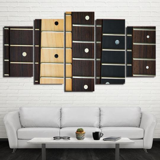 Guitar Necks - Music 5 Panel Canvas Art Wall Decor Guitar Necks - Music 5 Panel Canvas Art Wall Decor