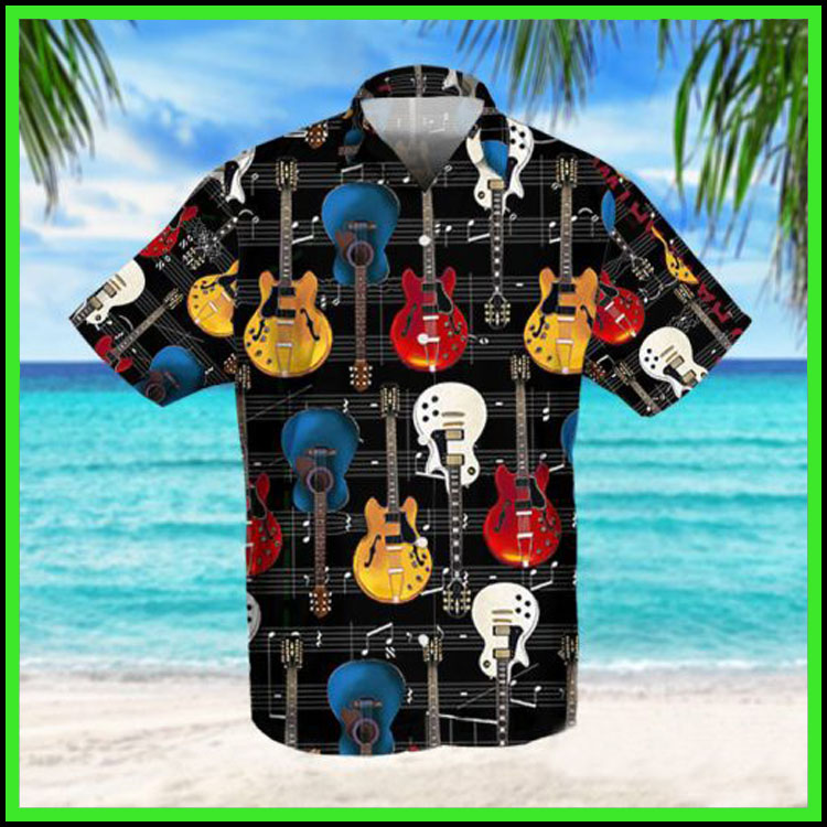 Guitar Retro Hawaiian Shirt Guitar Retro Hawaiian Shirt