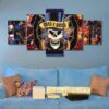 Guns And Roses - Music 5 Panel Canvas Art Wall Decor