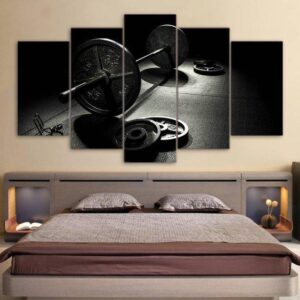 Gym Weights - Sport 5 Panel Canvas Art Wall Decor