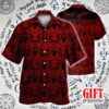 Hail Satan Demon Black And Red Pattern Hawaiian Shirt