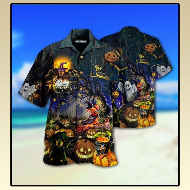 Halloween And Dogs Hawaiian Shirt Halloween And Dogs Hawaiian Shirt