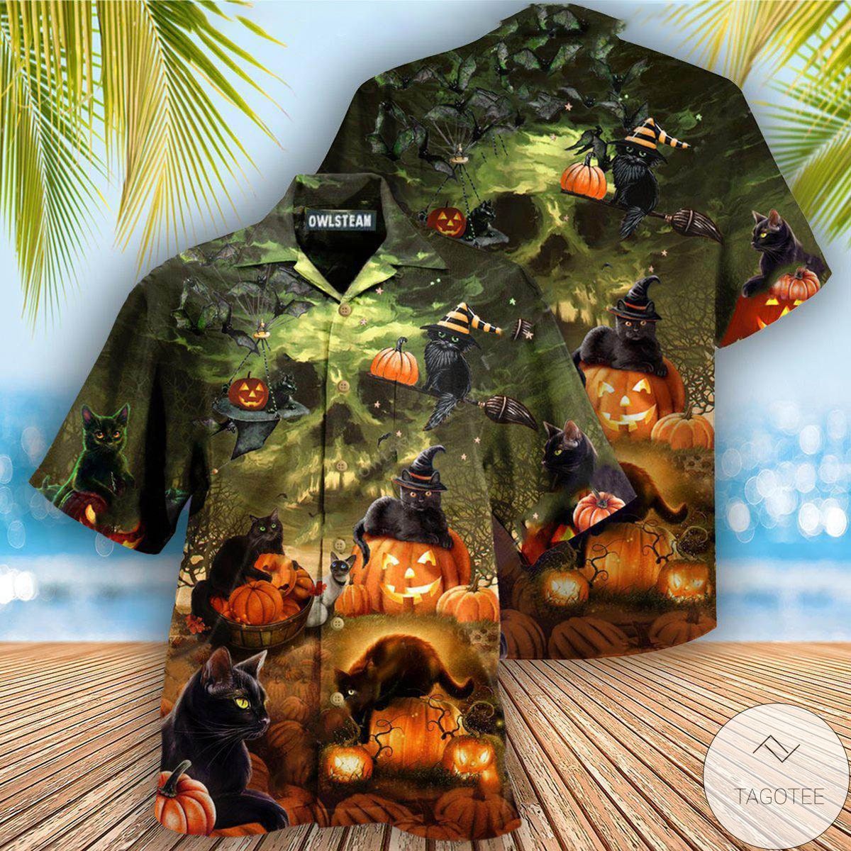 Halloween Black Cat May Luck Be Yours On Hawaiian Shirt Halloween Black Cat May Luck Be Yours On Hawaiian Shirt