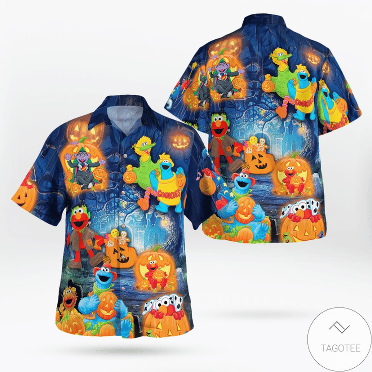 Halloween In Sesame Street Hawaiian Shirt Halloween In Sesame Street Hawaiian Shirt