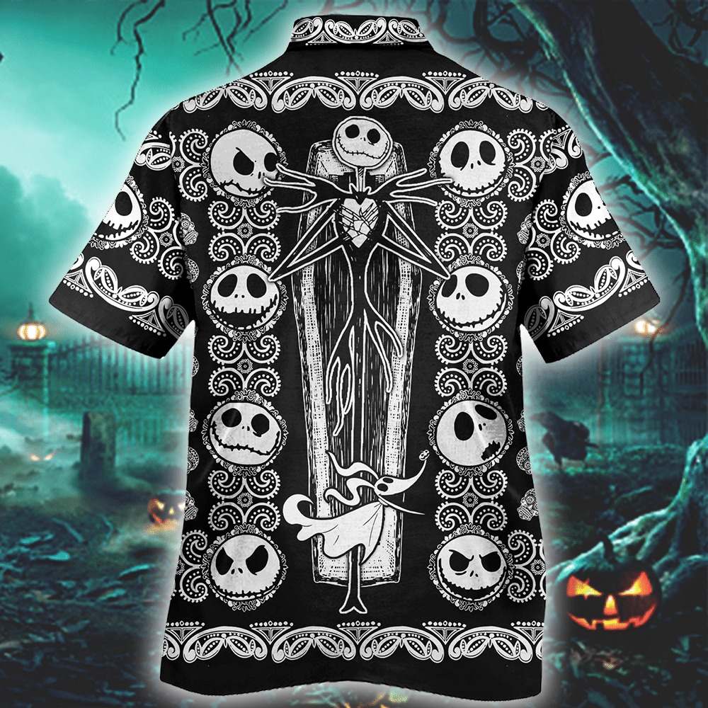 Halloween Jack Skellington Pattern Hawaiian Shirt Halloween Jack Skellington Pattern Hawaiian Shirt