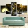 Halloween Poster Nightmare Before Christmas Movie 04 - Movie 5 Panel Canvas Art Wall Decor