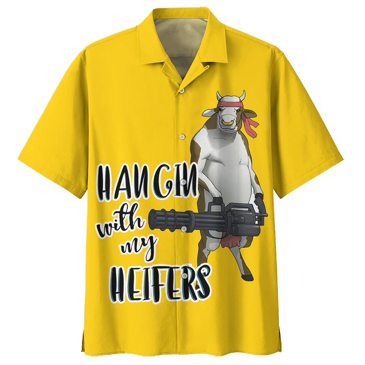 Hangin With My Heifers Hawaiian Shirt Hangin With My Heifers Hawaiian Shirt