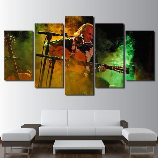 Hans Theessink Dutch Guitarist - Music 5 Panel Canvas Art Wall Decor Hans Theessink Dutch Guitarist - Music 5 Panel Canvas Art Wall Decor