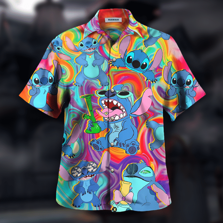 Happy Groovy Stitch Hawaiian Shirt Happy Groovy Stitch Hawaiian Shirt