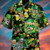 Happy Saint Patrick’S Day Skull All Over Printing Hawaiian Shirt