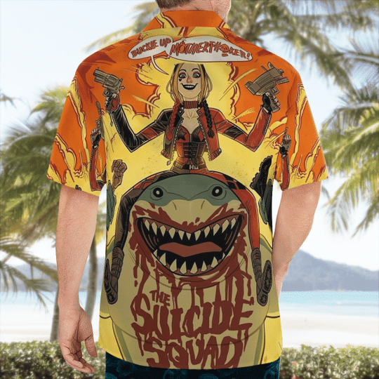 Harley Quinn King Shark Hawaiian Shirt Harley Quinn King Shark Hawaiian Shirt