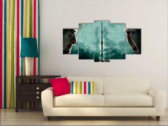 Harry Potter And The Deathly Hallows - Movie 5 Panel Canvas Art Wall Decor Harry Potter And The Deathly Hallows - Movie 5 Panel Canvas Art Wall Decor