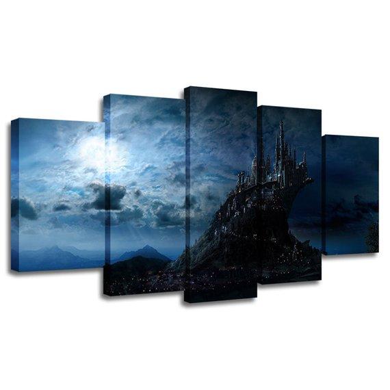 Harry Potter Castles 7 - Movie 5 Panel Canvas Art Wall Decor Harry Potter Castles 7 - Movie 5 Panel Canvas Art Wall Decor
