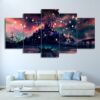 Harry Potter Hogwarts 99 - Movie 5 Panel Canvas Art Wall Decor
