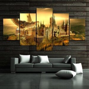 Harry Potter Poster Hogwarts Castle - Movie 5 Panel Canvas Art Wall Decor
