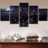 Harry Potter School Castle - Movie 5 Panel Canvas Art Wall Decor