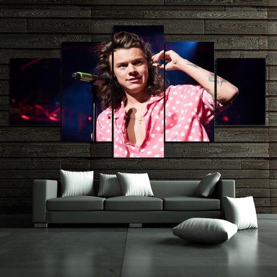 Harry Styles - Famous Person 5 Panel Canvas Art Wall Decor Harry Styles - Famous Person 5 Panel Canvas Art Wall Decor