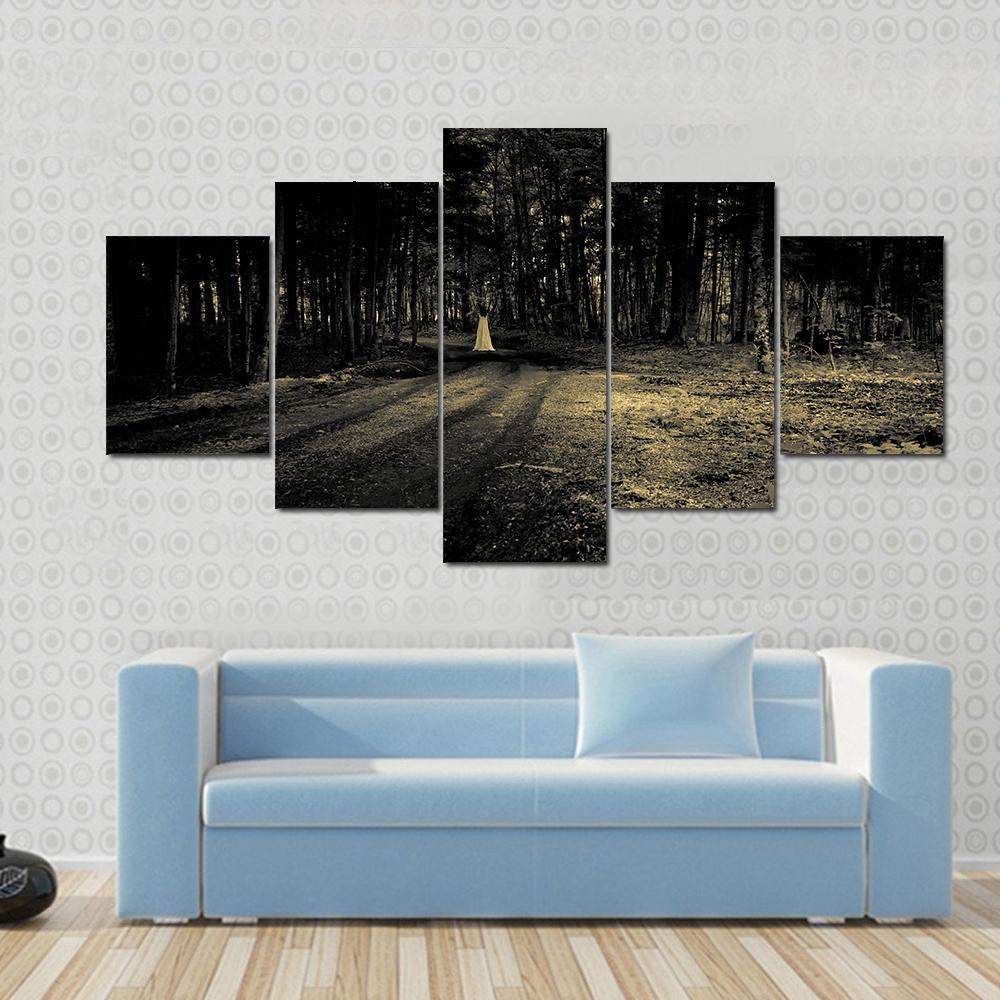 Haunted Roadside Area - Nature 5 Panel Canvas Art Wall Decor Haunted Roadside Area - Nature 5 Panel Canvas Art Wall Decor