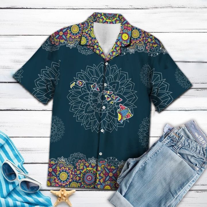 Hawaii Mandala Hawaiian Shirt Summer Button Up Hawaii Mandala Hawaiian Shirt Summer Button Up