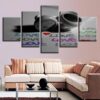 Headphones - Music 5 Panel Canvas Art Wall Decor