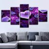 Heart Shape - Abstract 5 Panel Canvas Art Wall Decor