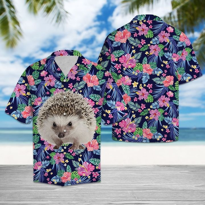 Hedgehogs Flower Hawaiian Shirt Summer Button Up Hedgehogs Flower Hawaiian Shirt Summer Button Up