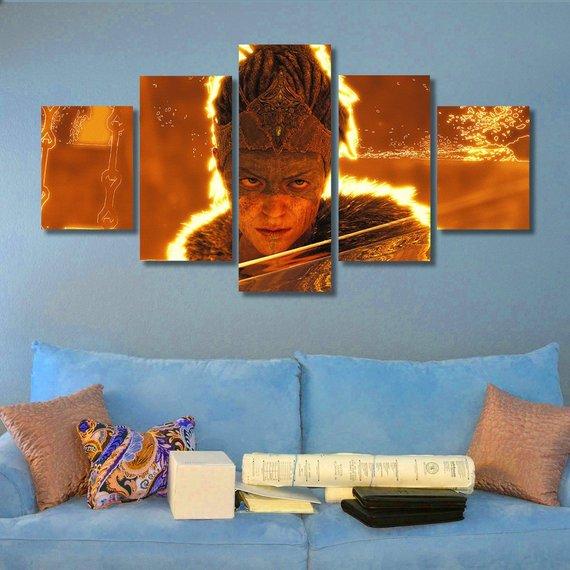 Hellblade - Gaming 5 Panel Canvas Art Wall Decor Hellblade - Gaming 5 Panel Canvas Art Wall Decor