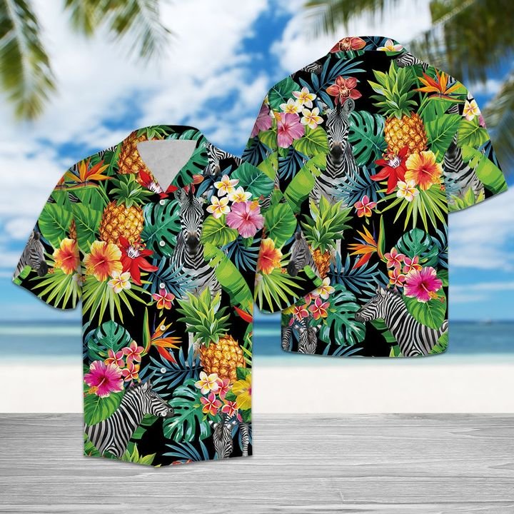 Hiding Zebra Hawaiian Shirt Summer Button Up Hiding Zebra Hawaiian Shirt Summer Button Up