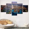 High-Rise Buildings - Nature 5 Panel Canvas Art Wall Decor