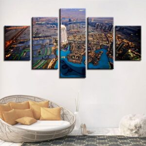 High-Rise Buildings - Nature 5 Panel Canvas Art Wall Decor