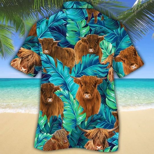 Highland Cattle Hawaiian Shirt Highland Cattle Hawaiian Shirt