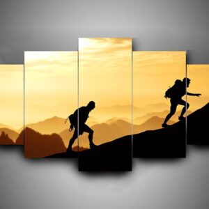 Hiking 3 - Sport 5 Panel Canvas Art Wall Decor