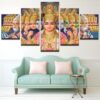 Hindu Deities - Religion 5 Panel Canvas Art Wall Decor