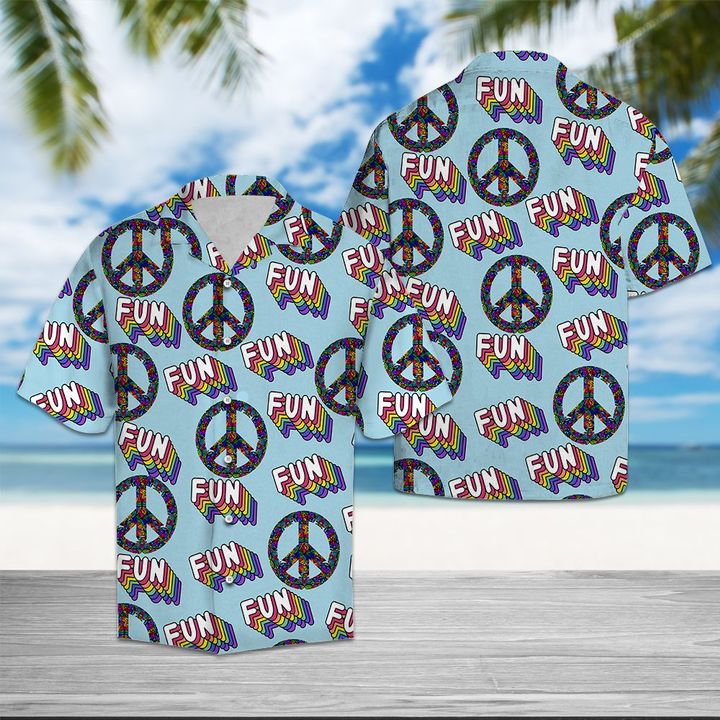 Hippie Fun Summer Hawaiian Shirt Summer Button Up Hippie Fun Summer Hawaiian Shirt Summer Button Up