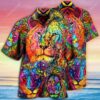 Hippie Version Lion King All Over Printed Hawaiian Shirt
