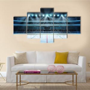 Hockey Sport Arena - Sport 5 Panel Canvas Art Wall Decor
