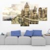 Hogwarts - Harry Potter 8 - Movie 5 Panel Canvas Art Wall Decor