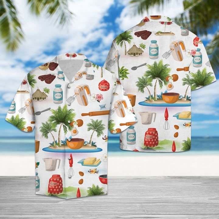 Holiday Baking Hawaiian Shirt Summer Button Up Holiday Baking Hawaiian Shirt Summer Button Up